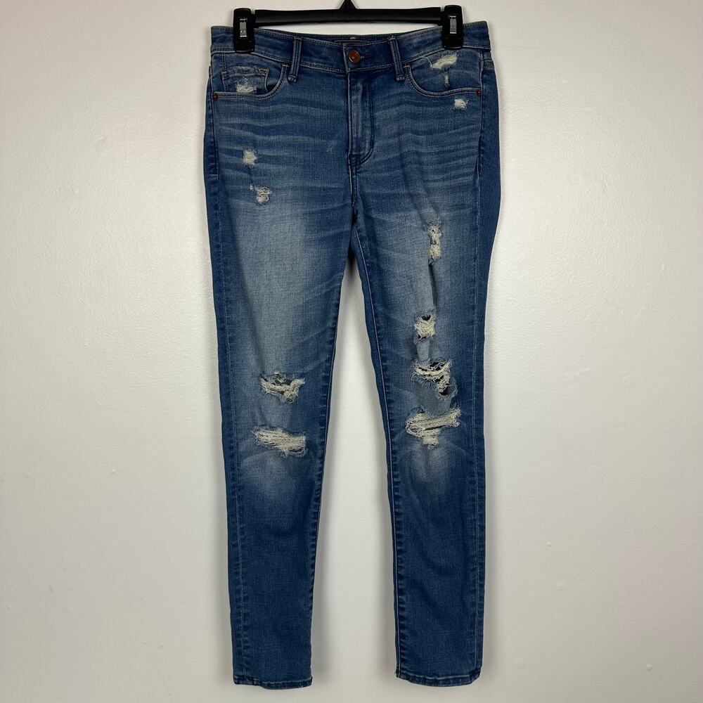 Abercrombie & Fitch Womens Harper Super Skinny Medium Blue Wash Jeans 25, 0S